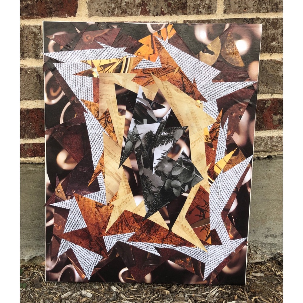 ✨Original Handmade Abstract Collage on Canvas✨